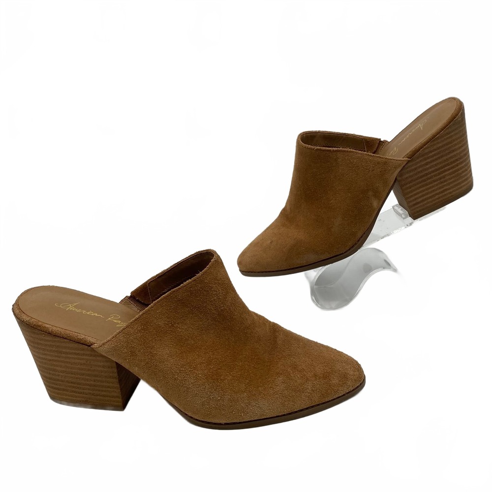 American Rag Brown Suede Mules | Women’s Size 9 Casual Slip-On